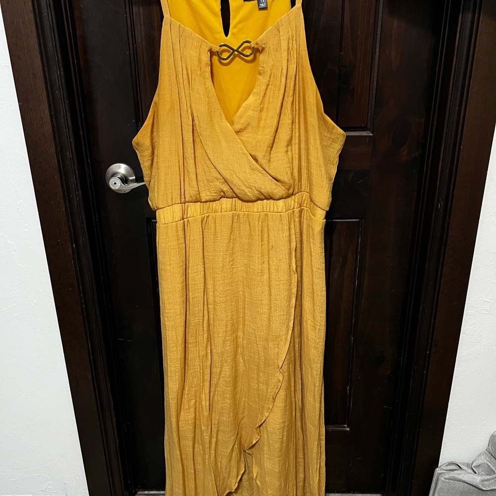 Elegant Mustard Maxi Dress